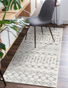 Mediterranean Lattice Collection Area Rug - Santorini (Ivory and Gray) Runner Ivory and Gray  lifestyle 2