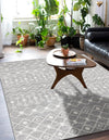 Mediterranean Lattice Collection Area Rug - Santorini (Gray) Rectangle Gray  lifestyle 8