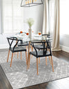 Mediterranean Lattice Collection Area Rug - Santorini (Gray) Rectangle Gray  lifestyle 9