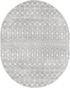 Mediterranean Lattice Collection Area Rug - Santorini (Gray) Oval Gray Main