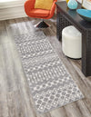 Mediterranean Lattice Collection Area Rug - Santorini (Gray) Runner Gray  lifestyle 0