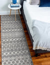 Mediterranean Lattice Collection Area Rug - Santorini (Gray) Runner Gray  lifestyle 2