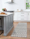 Mediterranean Lattice Collection Area Rug - Santorini (Gray) Runner Gray  lifestyle 6