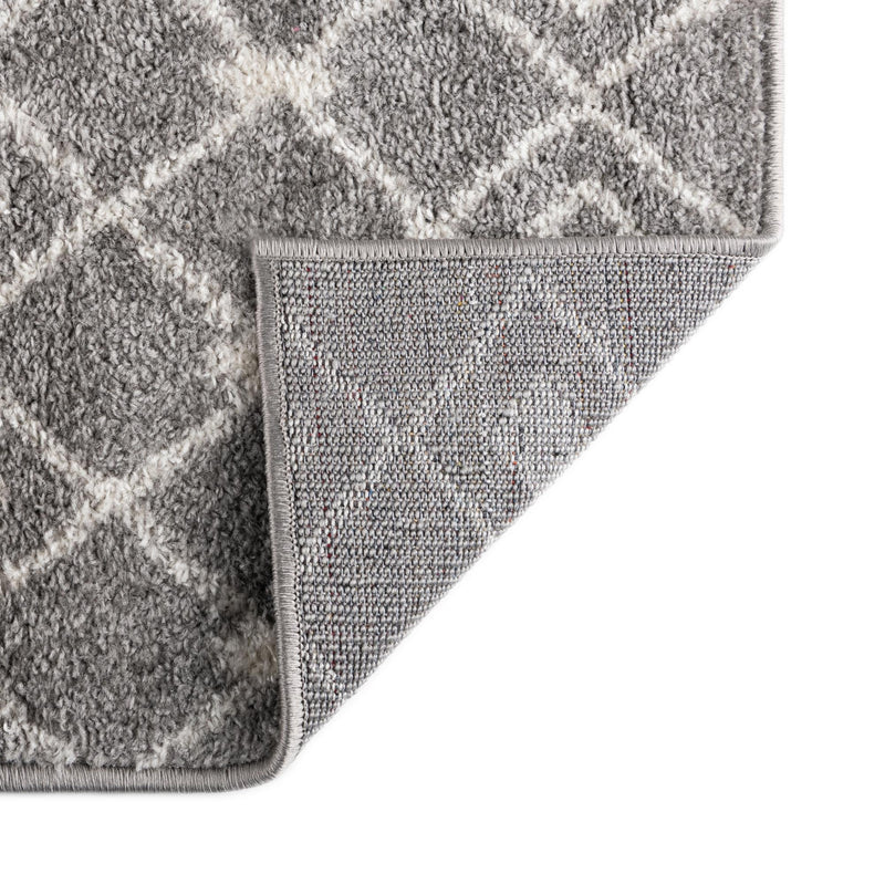 Mediterranean Lattice Collection Area Rug - Santorini (Gray) Runner Gray  lifestyle 16