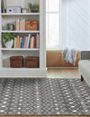 Mediterranean Lattice Collection Area Rug - Santorini (Dark Gray) Rectangle Dark Gray  lifestyle 12