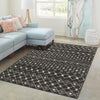 Mediterranean Lattice Collection Area Rug - Santorini (Dark Gray) Rectangle Dark Gray  lifestyle 23