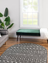 Mediterranean Lattice Collection Area Rug - Santorini (Dark Gray) Oval Dark Gray  lifestyle 2