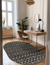 Mediterranean Lattice Collection Area Rug - Santorini (Dark Gray) Oval Dark Gray  lifestyle 31