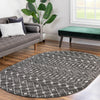 Mediterranean Lattice Collection Area Rug - Santorini (Dark Gray) Oval Dark Gray  lifestyle 16