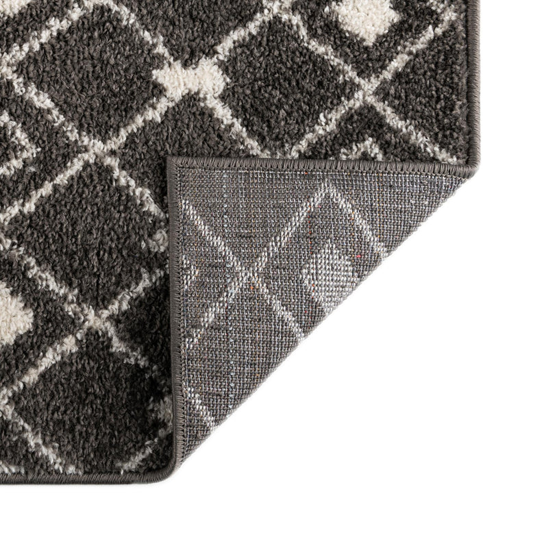 Mediterranean Lattice Collection Area Rug - Santorini (Dark Gray) Square Dark Gray  lifestyle 7