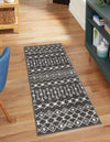 Mediterranean Lattice Collection Area Rug - Santorini (Dark Gray) Runner Dark Gray  lifestyle 0