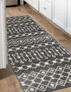 Mediterranean Lattice Collection Area Rug - Santorini (Dark Gray) Runner Dark Gray  lifestyle 4