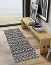 Mediterranean Lattice Collection Area Rug - Santorini (Dark Gray) Runner Dark Gray  lifestyle 9