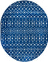 Mediterranean Lattice Collection Area Rug - Santorini (Navy Blue)