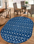 Mediterranean Lattice Collection Area Rug - Santorini (Navy Blue)