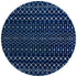 Mediterranean Lattice Collection Area Rug - Santorini (Navy Blue)