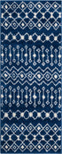 Mediterranean Lattice Collection Area Rug - Santorini (Navy Blue)