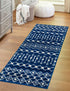 Mediterranean Lattice Collection Area Rug - Santorini (Navy Blue)