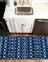 Mediterranean Lattice Collection Area Rug - Santorini (Navy Blue)