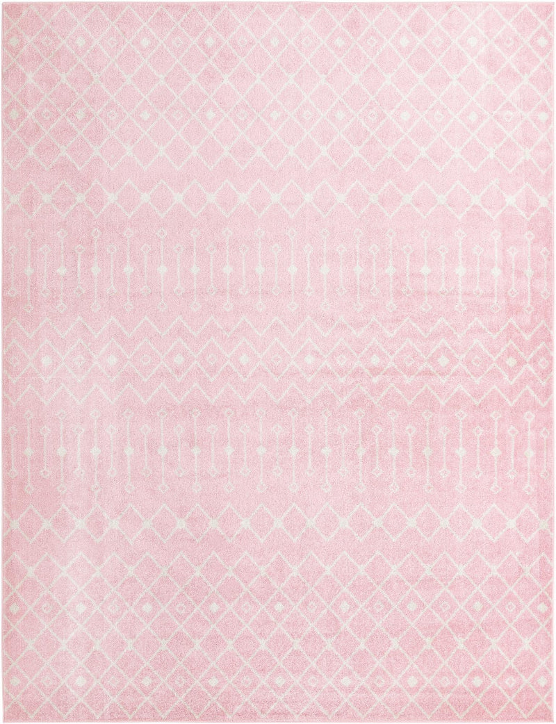 Mediterranean Lattice Collection Area Rug - Santorini (Pink) Rectangle Pink Main