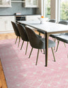 Mediterranean Lattice Collection Area Rug - Santorini (Pink) Rectangle Pink  lifestyle 3