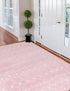 Mediterranean Lattice Collection Area Rug - Santorini (Pink)