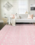 Mediterranean Lattice Collection Area Rug - Santorini (Pink)