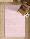 Mediterranean Lattice Collection Area Rug - Santorini (Pink) Rectangle Pink  lifestyle 12