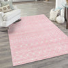 Mediterranean Lattice Collection Area Rug - Santorini (Pink) Rectangle Pink  lifestyle 23