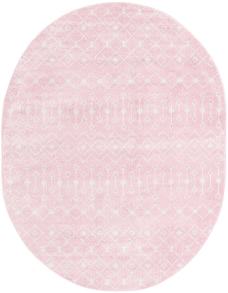 Mediterranean Lattice Collection Area Rug - Santorini (Pink)