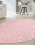 Mediterranean Lattice Collection Area Rug - Santorini (Pink)