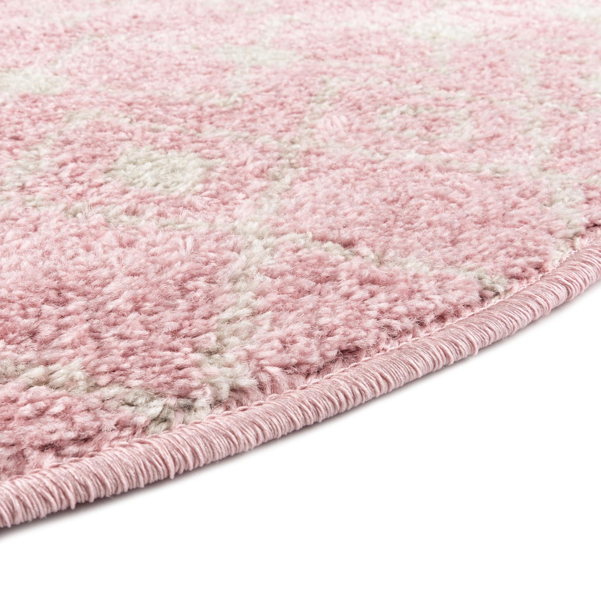 Mediterranean Lattice Collection Area Rug - Santorini (Pink)