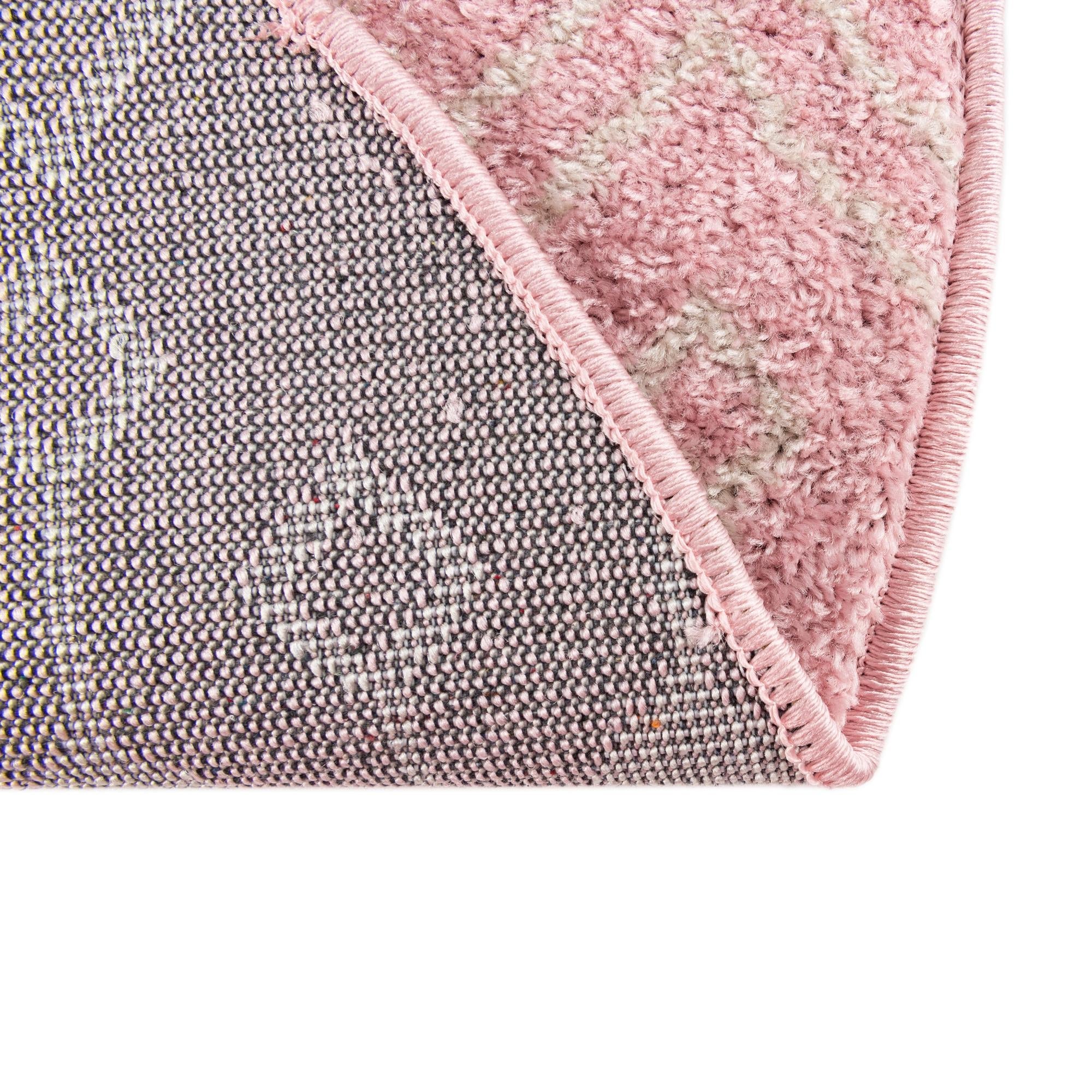 Mediterranean Lattice Collection Area Rug - Santorini (Pink)