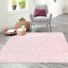 Mediterranean Lattice Collection Area Rug - Santorini (Pink) Square Pink  lifestyle 14