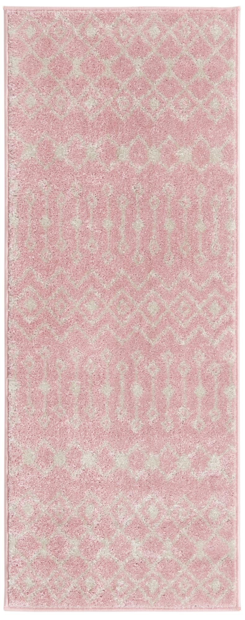 Mediterranean Lattice Collection Area Rug - Santorini (Pink)