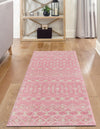 Mediterranean Lattice Collection Area Rug - Santorini (Pink) Runner Pink  lifestyle 5