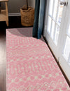 Mediterranean Lattice Collection Area Rug - Santorini (Pink) Runner Pink  lifestyle 10