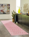 Mediterranean Lattice Collection Area Rug - Santorini (Pink) Runner Pink  lifestyle 12