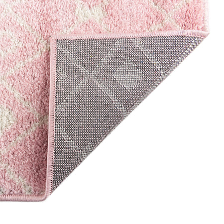 Mediterranean Lattice Collection Area Rug - Santorini (Pink)