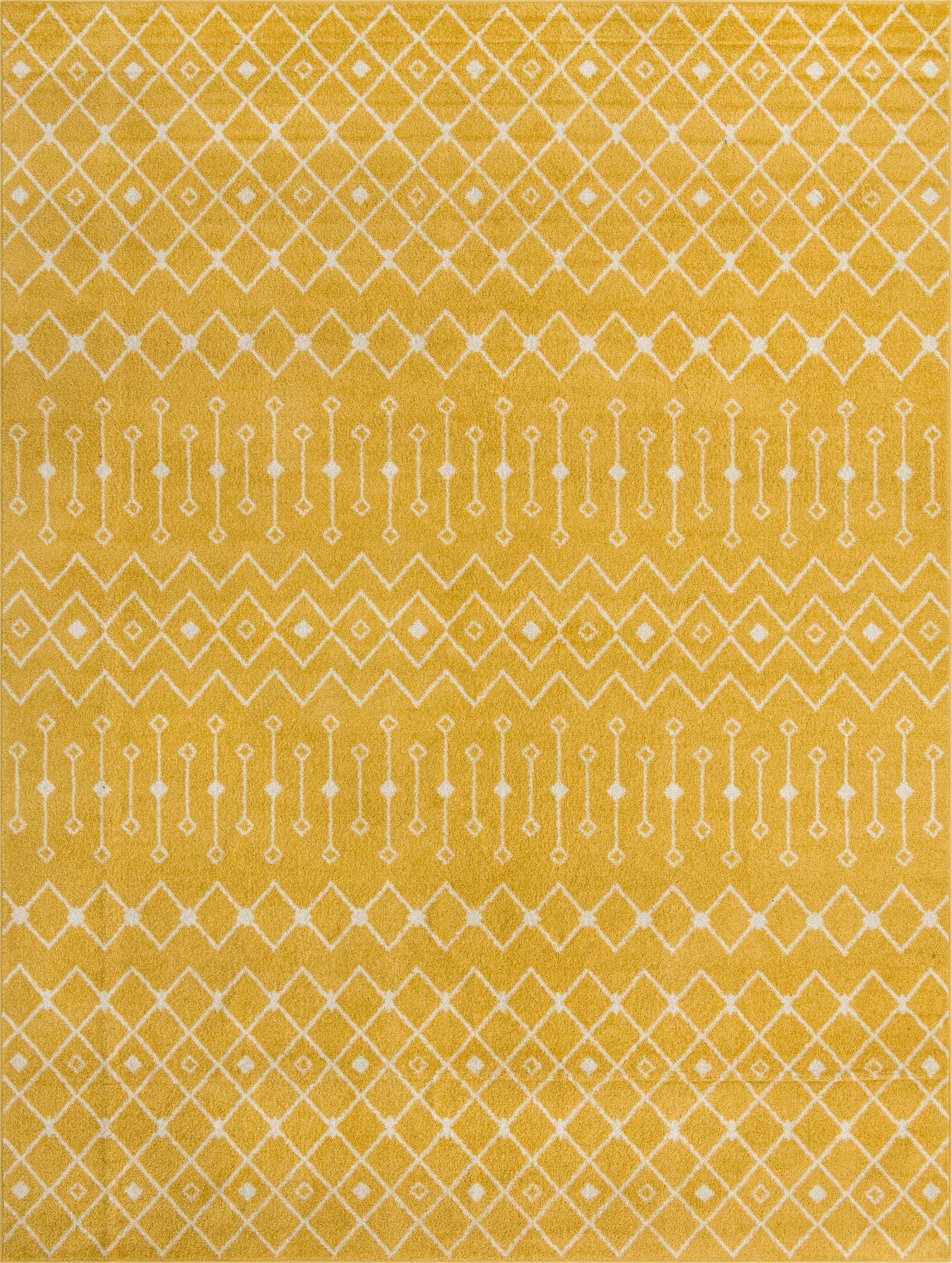 Mediterranean Lattice Collection Area Rug - Santorini (Yellow)