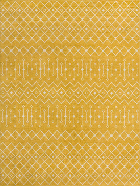 Mediterranean Lattice Collection Area Rug - Santorini (Yellow)