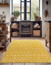 Mediterranean Lattice Collection Area Rug - Santorini (Yellow) Rectangle Yellow  lifestyle 7