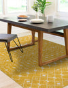 Mediterranean Lattice Collection Area Rug - Santorini (Yellow) Rectangle Yellow  lifestyle 10