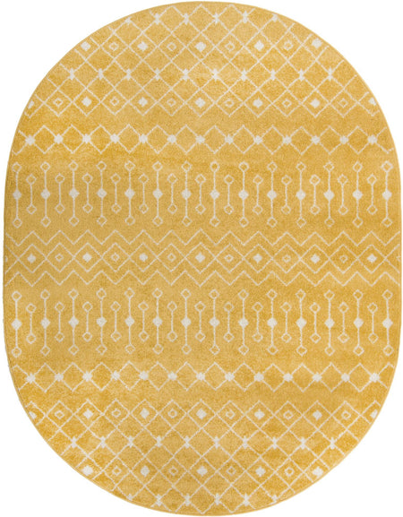 Mediterranean Lattice Collection Area Rug - Santorini (Yellow)