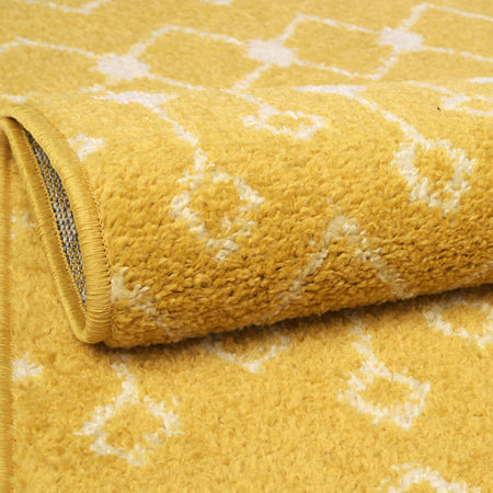 Mediterranean Lattice Collection Area Rug - Santorini (Yellow)