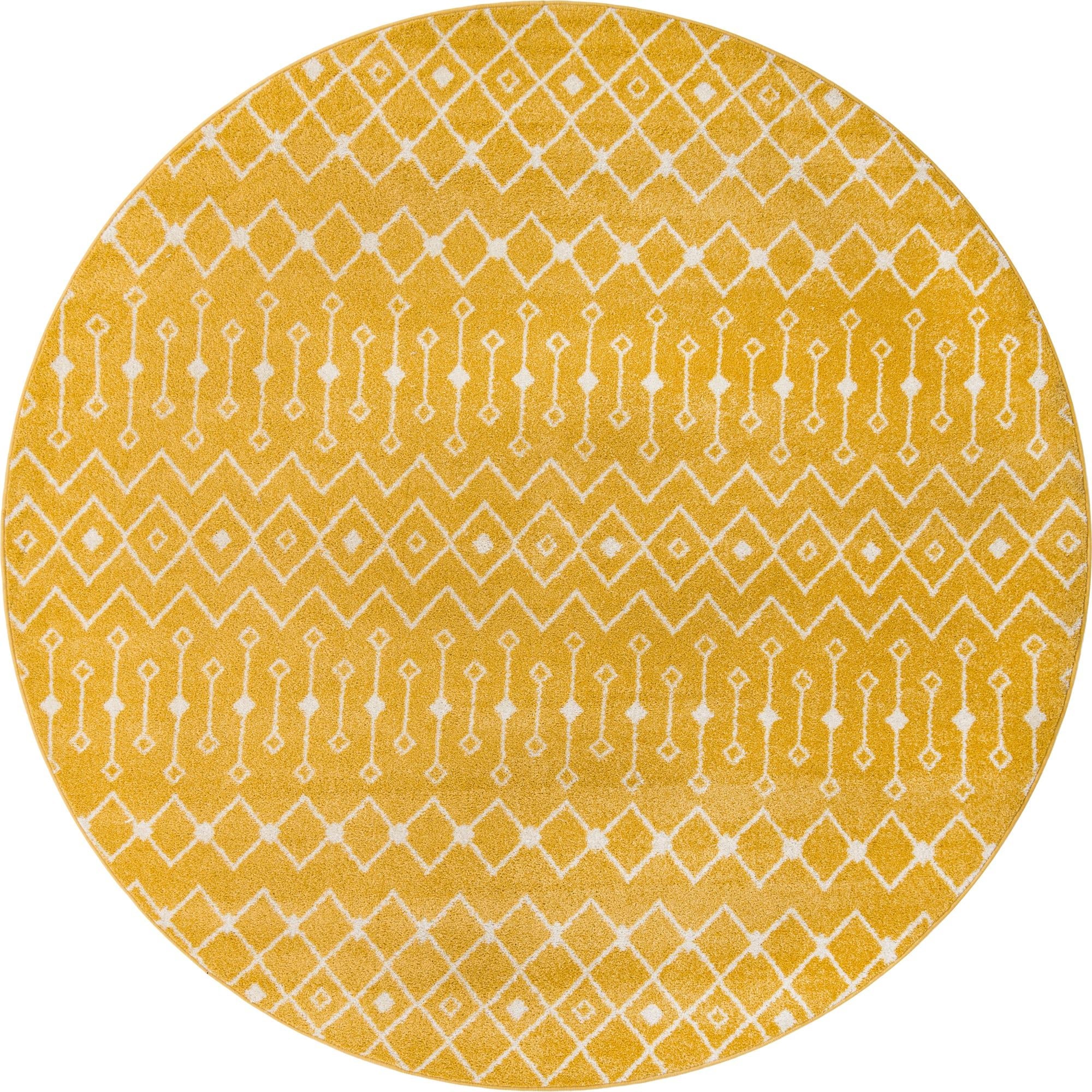 Mediterranean Lattice Collection Area Rug - Santorini (Yellow)