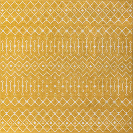 Mediterranean Lattice Collection Area Rug - Santorini (Yellow)