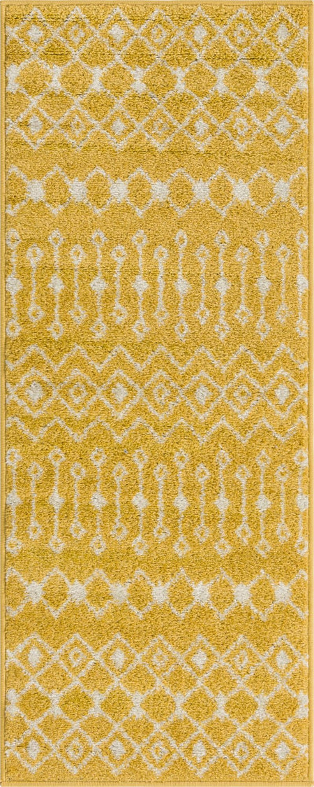 Mediterranean Lattice Collection Area Rug - Santorini (Yellow)