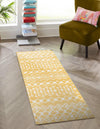 Mediterranean Lattice Collection Area Rug - Santorini (Yellow) Runner Yellow  lifestyle 6