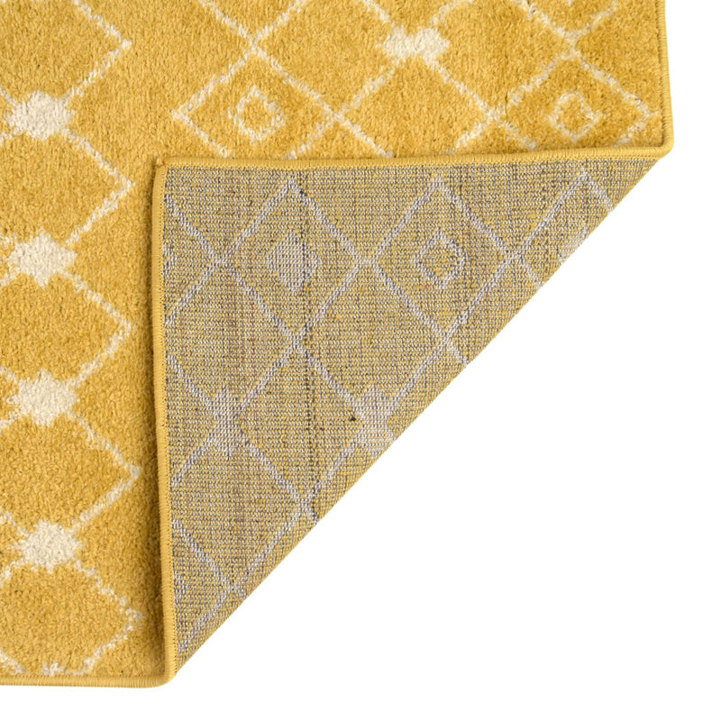 Mediterranean Lattice Collection Area Rug - Santorini (Yellow) Runner Yellow  lifestyle 17